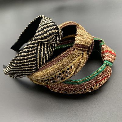 【YF】 Folk-custom Knitting Knot Headbands For Women Bow Hairbands Bohemia Hair Accessories Flower Bands Head Wrap