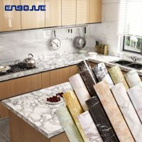 hot【cw】 Renovation Film Cabinet Wardrobe Tabletop Decoration Wallpaper Stove Oil-Proof Marble Wall Stickers