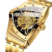 TOMARCH Style Mens Fashion Casual Hollow Triangular Automatic Mechanical Watch 【QYUE】