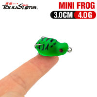 1PCS 3Cm/4G Mini Soft Frog Fishing Lure With Sequin Double Hooks 5สีกระโดดกบ Top Water Ray