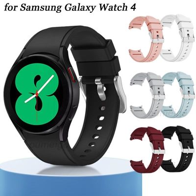 ♘ สายนาฬิกาสำหรับ Samsung Galaxy Watch 4 สร้อยข้อมือสำหรับนาฬิกา Galaxy 4 Classic 42mm 46mm สายนาฬิกาซิลิโคนสำหรับ Samsung Galaxy 3