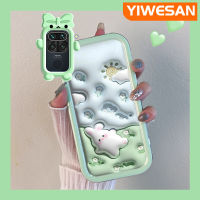 YIWESAN เคสสำหรับ Xiaomi Redmi Note 9 Redmi 10X การ์ตูน3D ดอกไม้กระต่ายสีสันสดใสกล้องมอนสเตอร์ตัวน้อยนิ่มสำหรับเลนส์กันกระแทกแบบใสเคสมือถือเรียบง่ายฝาครอบป้องกันซิลิโคนความคิดสร้างสรรค์โปร่งใส