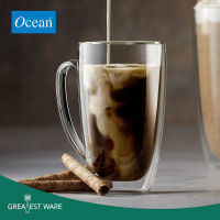 Ocean แก้วสองชั้น แก้ว2ชั้น 430 ml รุ่นมีหูจับ แก้วกาแฟ Doppio Double Wall Glass