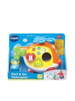 Vtech Sort &amp; Go Helicopter ของเล่น เฮลิคอปเตอร์ มาพร้อม กับ ชิ้นส่วนรูปสัตว์ ช่วยให้จดจำ รูปร่าง สี และเสียง พร้อม ประโยค พูด สั้นๆ