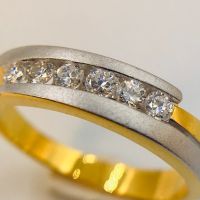 New ใหม่ เครื่องประดับ ผู้หญิง เท่ๆ แหวนเพชร น้ำ100 VVS1 ตัวเรือนทองคำ 90% 18K เพชร 4C มีใบเซอร์สุดยอดงาน Diamond Ring Water100 VVS1 in 90% 18K gold.