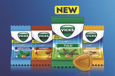 Vicks Cough Drops CANDY GINGER | MENTHOL | HONEY | TULSI  200PC/JAR| THROAT RELIEF