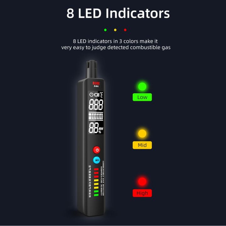 the-best-bside-x4a-มัลติฟังก์ชั่ธรรมชาติก๊าซรั่วตอบสนองอย่างรวดเร็วก๊าซอุณหภูมิความชื้นวัด