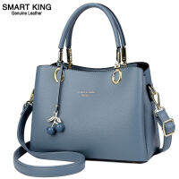 Smart King ใหม่สไตล์ยุโรปกระเป๋าสำหรับสตรีหนังวัวแท้ Casual Simple Girl Crossbody กระเป๋าขนาดใหญ่ความจุสุภาพสตรีไหล่กระเป๋า