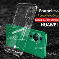 เคสโทรศัพท์บางเฉียบไร้กรอบใสสำหรับ Huawei Nova 11 Pro 11i 10 10SE 5กรัม2023สี่มุมไร้กรอบบำรุงผิวรู้สึกได้ถึงโทรศัพท์เคสพีซีแบบหนาผิวนอกฝาหลังป้องกันเคสกันกระแทกมือถือ