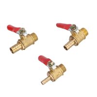 【CW】 Brass 1/4 quot; Male Thread Ball Valve to 6mm 8mm 10mm Barbed Pipe Interface Connector Joint Adapter Copper Pipe Fittings