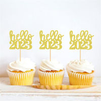 Cake Insert Sign New Year Decoration Cake Topper Hello Happy New Year Cake Topper Party Decoration