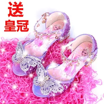 Amazon.com | Glitter Mary Jane Shoes Low Heel Princess Dress Pumps Sparkly  Flower Girl Heels Purple Shiny Shoes for Girls | Flats