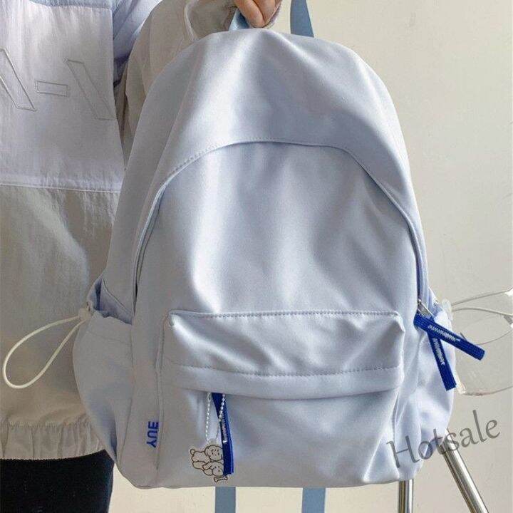 hot-sale-c16-korean-version-schoolbag-girls-large-capacity-backpack-solid-color-backpack-student-cute-backpack