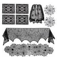 【YP】 Decorations Indoor Web Table /Coaster Skeleton/Fireplace Mantel Scarf /Cobweb Lampshade/Placemat