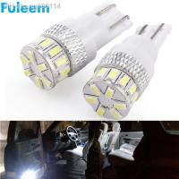 Fuleem 2PCS Extremely Bright 3014 18SMD T10 194 W5W Led Bulbs White 6000K For Car Dashboard Light Door Light License Plate Light