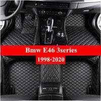 พรมปูพื้นรถยนต์สำหรับ Bmw E46 3Series 1998 1999 - 2016 2017 2018แฟลชเสื่อหนังที่กำหนดเองแผ่นเท้ารถยนต์พรมปก