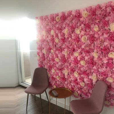 （A SHACK） DecorativePanel ForWallArtificial ดอกไม้ผ้าไหมสำหรับงานแต่งงาน WallPartyBackdrop