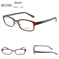 ?กรอบแว่นตา BOW รุ่น P8602-C92 เต็มกรอบสีแดงเข้ม น้ำหนักเบา ใส่สบาย (บริการตัดเลนส์สายตาราคาถูก)