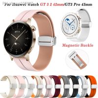 20mm Smart Watch Strap For Huawei Watch GT3 GT 3 Pro 43mm Bracelet Magnetic Buckle Wrist Band GT 2 GT2 3 42mm Silicone Watchband