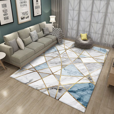 Nordic Living Room Sofa Floor Carpets Simple Marble Geometric Printed Large Rugs Home Parlor Dining Table Anti-Slip Carpet Mats