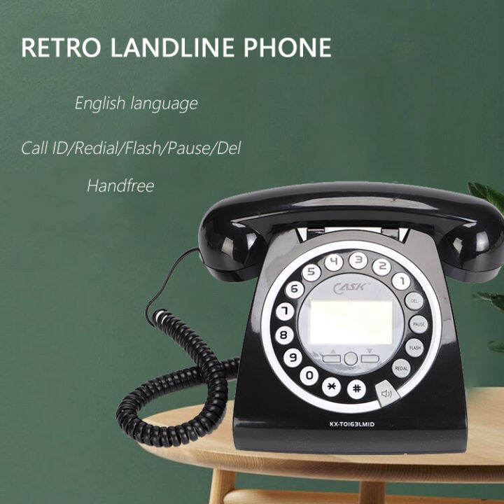 Call ID Corded Phone Landline Telephone With Volume Adjust Home Office