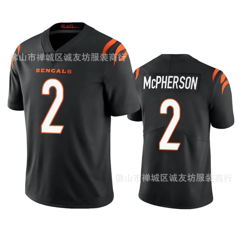 ✾๑ NFL Football Jersey Bengals 2 Orange Bengals Evan McPherson