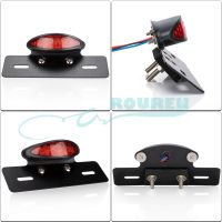 Red Motorcycle LED Moto Brake Tail Light Electric Dirt Pit Bike Accessories Touring Sportster Cafe Racer Rear Fender Taillight