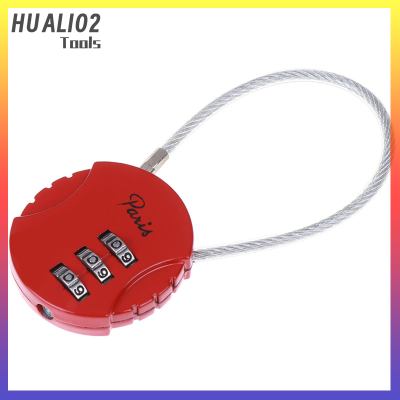 HUALI02 กุญแจล็อกรหัสกระเป๋าเดินทางขนาดเล็ก3หลัก1ชิ้นขนาด3.7*9ซม.