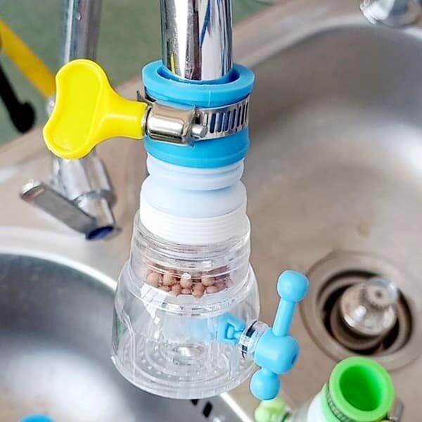 2 in 1 Faucet Filter Adjustable Water Flow Extender Shower Water Tap