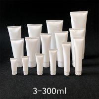 3ml 5ml 10ml 30ml 50ml 100ml 200ml Empty Cosmetic Container White Plastic Soft Tube Makeup Cream Squeeze Bottle Free Shipping