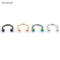 DOCTORD สำหรับผู้หญิงห่วง Anting Tusuk Bola ที่กระดูกอ่อนห่วงใส่จมูก1ชิ้นแหวนเครื่องประดับอัญมณีสำหรับเจาะร่างกาย