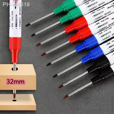 【CC】❡  2/4Pcs Large Capacity Markers Woodworking Decoration Multi-purpose Deep Hole Pens Ink