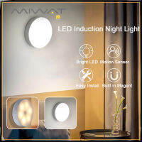 MIWAT เซ็นเซอร์ตรวจจับการเคลื่อนไหว Light 6 LED ไฟกลางคืนพร้อมสาย USB โคมไฟอัจฉะริยะสำหรับตู้ครัวทางเดินเด็กห้อง