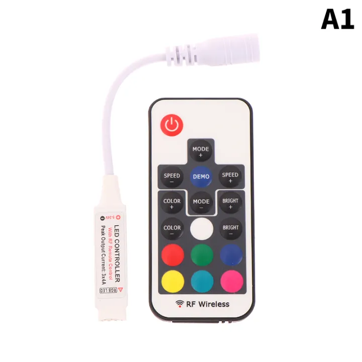 zhongloul-นวัตกรรมและการปฏิบัติสำหรับ5050-3528แถบสี-rgb-17คีย์-mini-rf-ไร้สายใช้งานง่ายควบคุมแถบแสงที่มีสีสัน-led