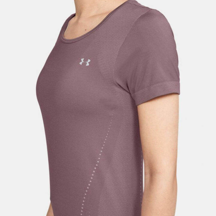 เสื้อออกกำลังไร้ตะเข็บข้างแขนสั้นunderarmour-รุ่นseamless-short-sleeve-1351604-662