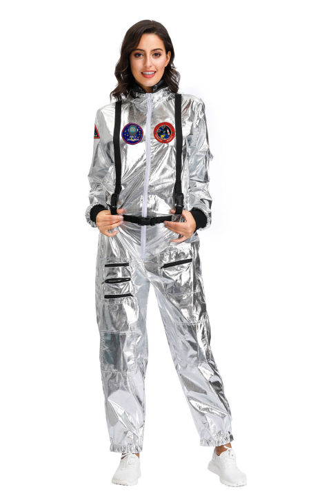 ชุดอวกาศโลกพเนจรคู่ฮาโลวีน-ปาร์ตี้กลุ่ม-cosplay-นักบินอวกาศนักบินแต่งตัวเครื่องแต่งกาย
