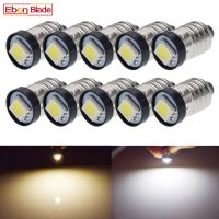 6 10ชิ้น V 6โวลต์ E10 1447 5050 Led 1 Smd สกรูโคมไฟ Led โคมไฟไฟฉายไฟจักรยานสีขาวอบอุ่น6000K ดินลบสีขาว