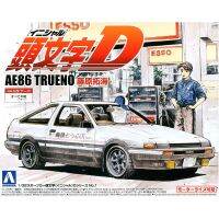 AOSHIMA ชุดสร้างหุ่นประกอบในรถยนต์แบบ AE86 1/32แบบจำลองย่อขนาดสำหรับเก็บสะสม