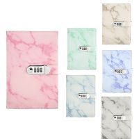 A5 Marble Texture Journal Writing Notebooks with Combination Lock Personal Travel Diary Office Notepad Agenda