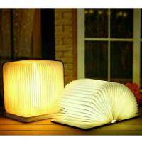 2023 New Portable 3D Creative LED Book Night Light Magnetic Foldable USB Lamp Wooden Table Rechargeable Desk Home Decoratio D9D8