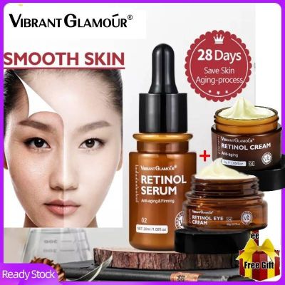 [VIBRANT GLAMOUR] ELECOOL Official Store 3 PCS Retinol Face &amp; Eye Cream Serum Set【ของขวัญฟรี】100% ของแท้ Anti-Aging Wrinkles Dark Circles Eye Bag Lifting Moisturizing Facial Skin Care ชุดสาม80G (ร้อนลดราคา)