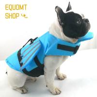 EQUOMT มีแถบสะท้อนแสงหลายขนาดไปชายหาดมีที่จับเสื้อชูชีพสุนัขปลอกคอสุนัขเสื้อกั๊กน้ำสุนัขชุดว่ายน้ำสำหรับสุนัข