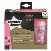 ขวดนม Tommee Tippee ของแท้ รุ่น Closer to Nature ขนาด 9oz แพ็คคู่ 9 ชมพู