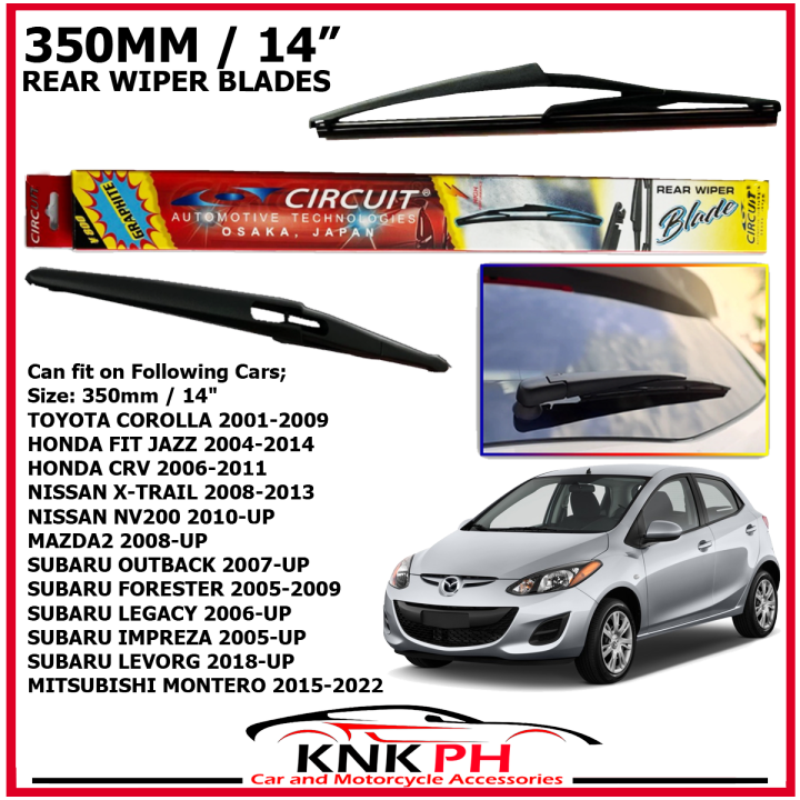 MAZDA2 2008UP CRW350B CIRCUIT GRAPHITE REAR WIPER BLADE Lazada PH