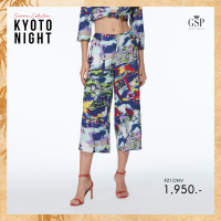 GSP Pants กางเกงขากว้างผ้าเรย่อน ขอบเอวยางยืด ลายพิมพ์ Kyoto Night (PZ1ONV)