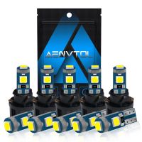 【CW】AENVTOL 10pcs T5 W3W W1.2W PC74 PC37 PC118 Super Bright LED Car Dashboard Warming Indicator Wedge Light Auto Instrument Lamp 12V