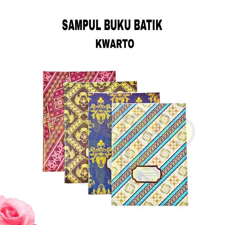 20 Lembar Sampul Buku Tulis Batik Ukuran Kwarto Samak Buku Batik