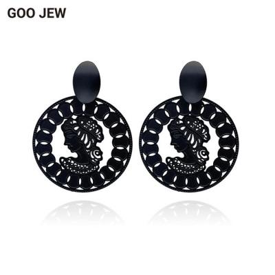 【YF】  GOO JEW All Stud Earrings Exquisite Hollow Out Matt forTH