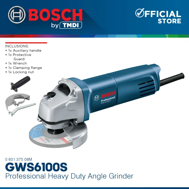 BOSCH Professional Heavy Duty Angle Grinder GWS 6100 S 060137508M 100