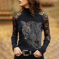 【cw】 Leopard Hot Print Ladies T Shirt Fashion TShirt Y2k Gothic Tee Sleeve Clothing ！